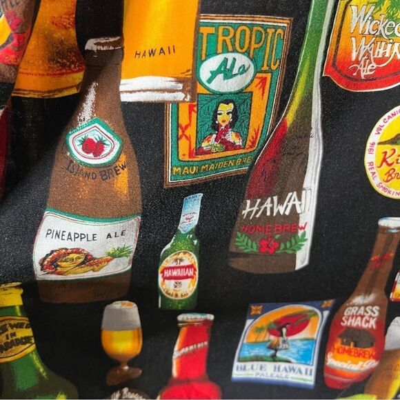 KATIN Vintage Mens Button Up Hawaiian Beer Ale Brew Shirt Size Extra Large - Picture 6 of 6